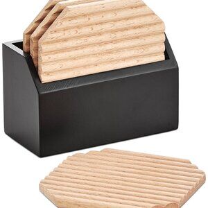 Hotel Collection Set of 4 Coasters and Holder, Created for Macys - Multi